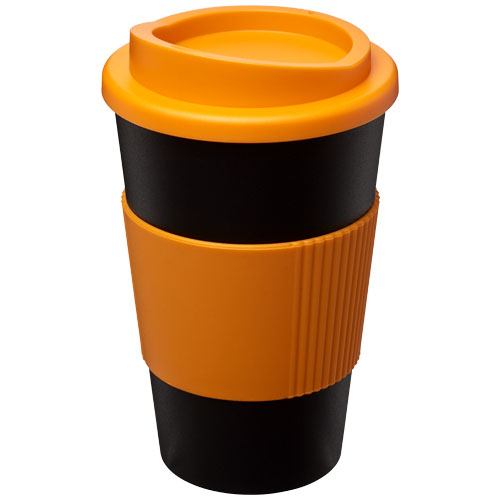 Gobelet isolant personnalisable 350ml Americano® noir / Orange
